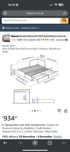 Ikea flekke day bed frame - ikea,