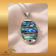 Paua Shell Pendant Necklace