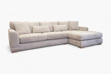 Paloma RHF Corner Chaise Sofa, Natural Luxe Chenille
