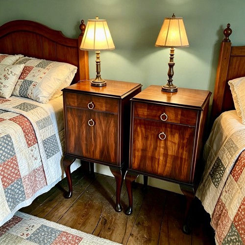 Handsome pair bedside - of,