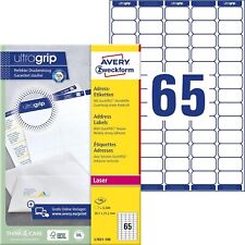 Genuine Avery L7651 Mini Labels White Laser 38.1 x 21.2 mm - 65 per sheet