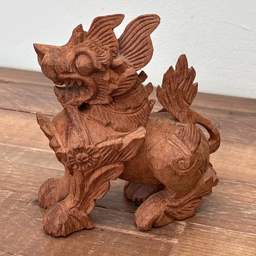Vintage hand carved wooden - vintage, foo