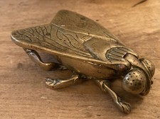 Vintage Brass Fly Hinged Vesta