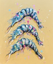 Tiger prawns Original Acrylic