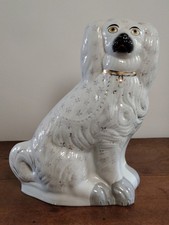 Large Antique Staffordshire Dog Ornament, Wally Dog