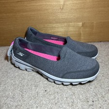 NEW SKECHERS Goga Mat Size UK 5.5 Grey Soft Slip On Lightweight Shoes