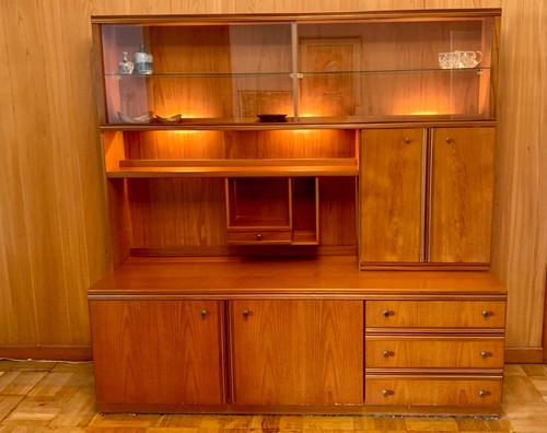 Mid century teak wall - mid-century,