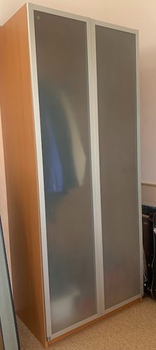 Ikea pax wardrobe with frosted - ikea,