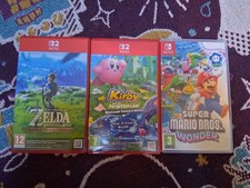 Nintendo Switch 1 + 2 Game Bundle Lot, Zelda, Kirby, Mario