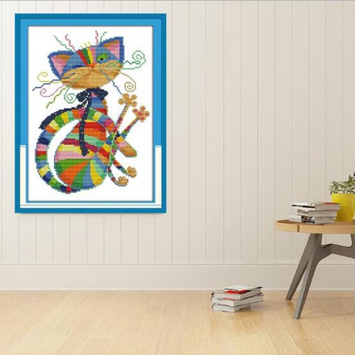Stamped cross stitch kit - stamped,