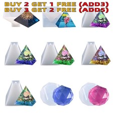 Large Pyramid Shape Silicone Mould Resin Epoxy Casting Jewelry Mold DIY 9.5cm UK