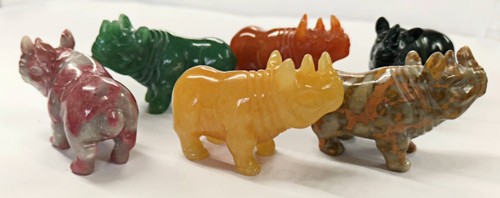 Rhino hand carved - rhino,