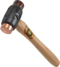 Thor 208 Copper, Rawhide Double Sided Hammer, Size A, Brown, Black