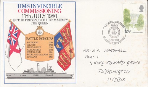 Commemorative cover hms - commemorative,