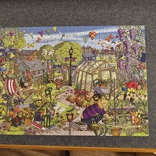 WHSmith 1000 piece jigsaw puzzle "Green Fingers" by Emma Joustra