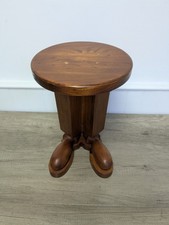 Vintage Quirky 1980's Quality Wooden Side Drinks Table Or Stool - Home Decor