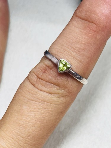 Dainty silver and peridot