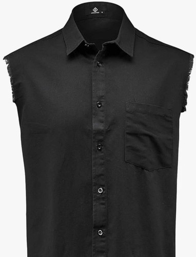Men black sleeveless - sleeveless, denim