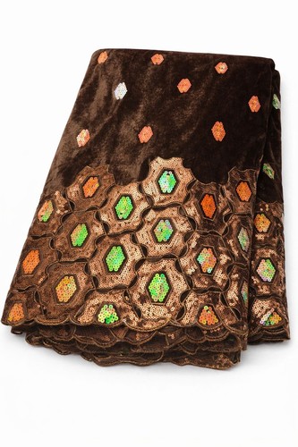Nigerian fabric brown - nigerian,