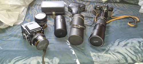 Bronica and lenses - lenses, gun