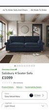 salisbury 4 seater sofa light