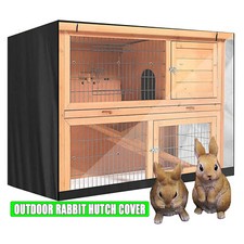 4FT Rabbit Hutch Cover Waterproof Large Double Garden Pet Bunny Cage Covers BG
