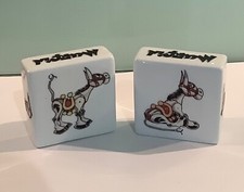 Ceramic Muffin the Mule Salt & Pepper Shakers 7 cm tall