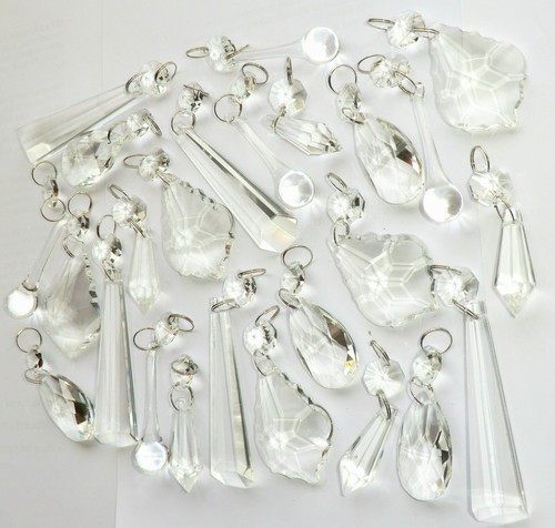 Clear chandelier crystals - 25,