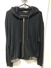 Versace Greca Hem Zip Up jacket black size UK Large IT size 5