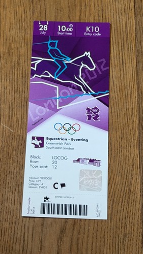 Ticket 2012 london - london, olympics