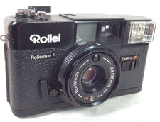 Rollei Rolleimat F 35mm Film Camera with Built-In Flash Black WORKING