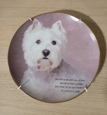 Danbury Mint "Eyes of Love" Westie Collector Plate - Poetry of the Westie Series