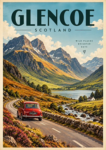 Glencoe scotland art - art, print
