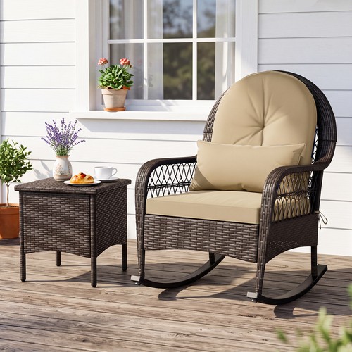 Outdoor wicker rocking chair - outdoor,