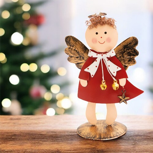 Metal angel christmas ornament - metal,