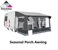 Dorema Quattro 380 Seasonal Pitch Caravan Porch Awning Grey 25mm Steel Frame 