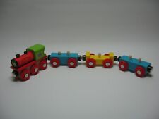 TRAIN ENGINE & CARRIAGES  Wooden Train Engine for Wooden Railway Track / set A4