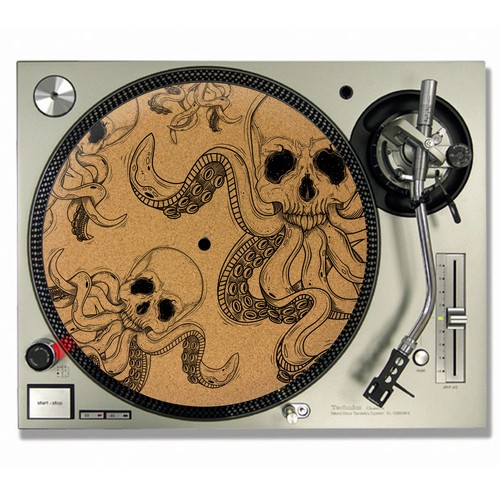 Squid skull vinyl cork - skull,