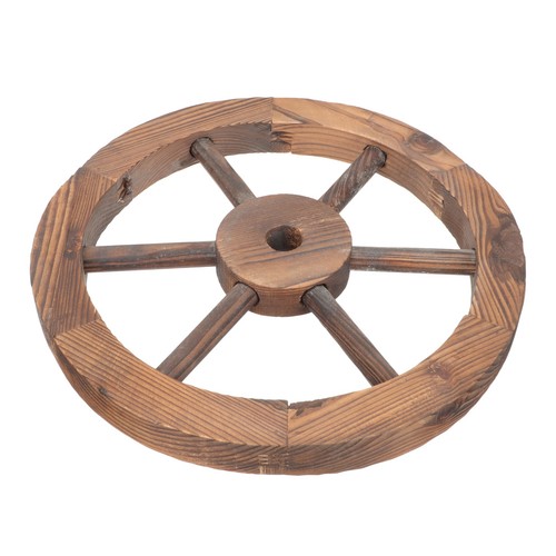 Retro wooden wagon wheel - wooden,