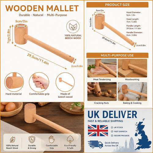 Wooden mallet 295mm - wooden,