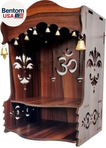 Wooden pooja temple - pooja, (ॐ)