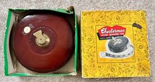 Vintage Chesterman 100ft Woven Tape Measure  - Boxed, barely used