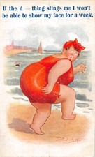 POSTCARD   COMIC FAT LADY
