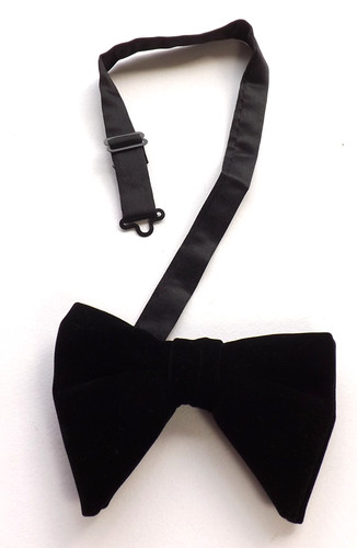 Vintage bow tie black - vintage, velvet