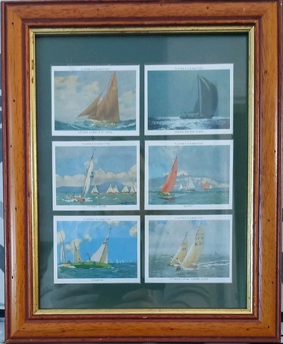 Framed cigarette cards - cigarette, racing