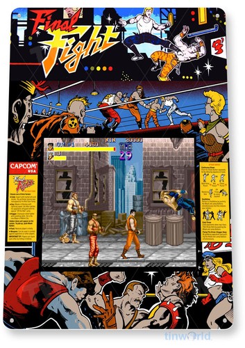 Tin sign final fight - tin,