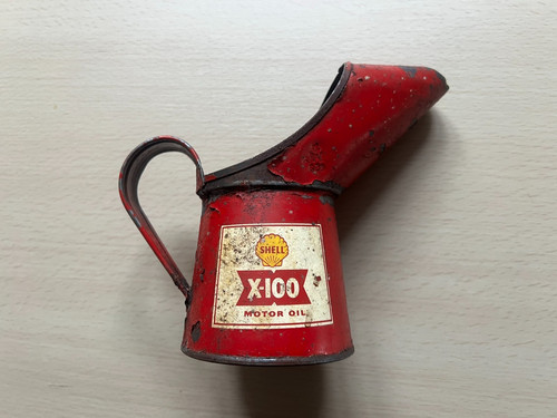 Vintage oil jug pourer - vintage,