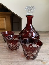 Ruby red decanter - decanter, short