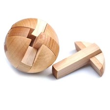 Wooden Puzzle Magic Ball Brain Teasers Toy Game Intelligence For Adults Kids S2