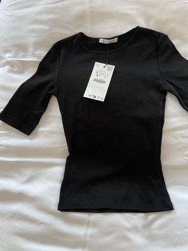 Zara black slim - slim, 100%
